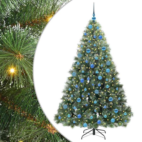 vidaXL Sapin de No&euml;l artificiel avec 300 LED Vert 180 cm PE et PVC