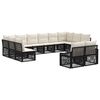 vidaXL Ensemble de canap&eacute; de jardin 12 pcs Noir polyrotin