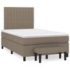 vidaXL Sommier &agrave; lattes de lit avec matelas taupe 120x190 cm tissu