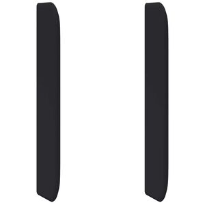 vidaXL Oreille de t&ecirc;te de lit Noir PVC
