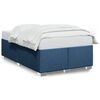 vidaXL Cadre de lit sans matelas bleu 120x190 cm tissu