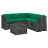 vidaXL Salon palette de jardin 6 pcs avec coussins Bois de pin massif