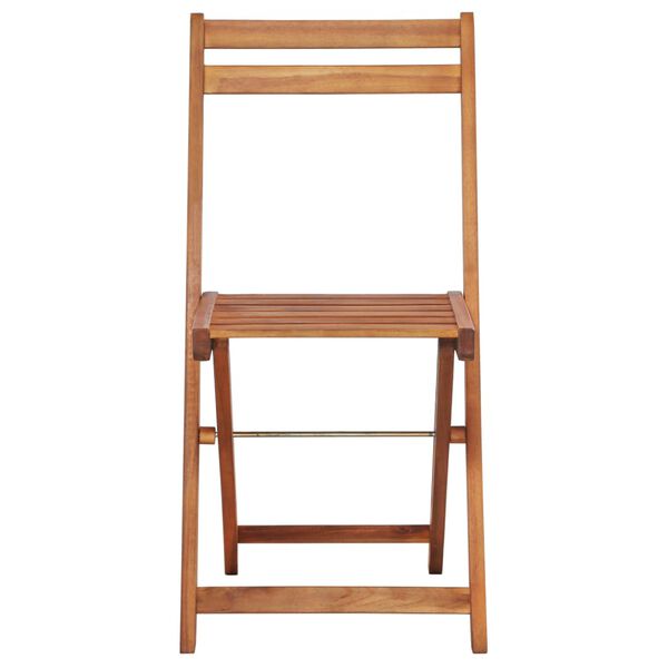 vidaXL Chaises de bistro d'ext&eacute;rieur lot de 2 Bois d'acacia solide