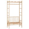 vidaXL Banc de jardin avec pergola 116 cm Bambou