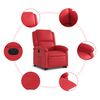 vidaXL Fauteuil inclinable &eacute;lectrique rouge similicuir