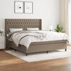 vidaXL Sommier &agrave; lattes de lit avec matelas Taupe 180x200 cm Tissu