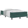 vidaXL Lit &agrave; ressorts avec matelas Vert fonc&eacute; 120 x 220 cm tissu