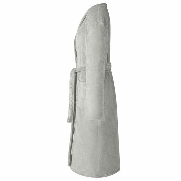 vidaXL Robe de bain sans capuche Gris s Flanelle