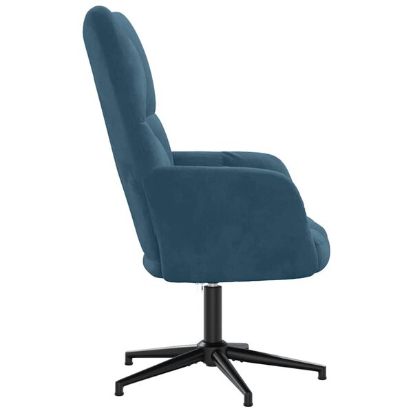 vidaXL Chaise de relaxation Bleu Velours