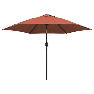 vidaXL Parasol de jardin avec m&acirc;t en m&eacute;tal terre cuite 300 cm