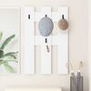 vidaXL Porte-manteau mural Blanc 65 x 3 x 100 cm Bois d'ing&eacute;nierie