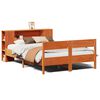 vidaXL Lit biblioth&egrave;que sans matelas cire marron 135x190 cm pin massif