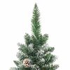 vidaXL Arbre de Noël artificiel slim avec 150 LED Vert et blanc 120 cm
