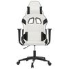 vidaXL Chaise de jeu de massage Blanc et noir Similicuir