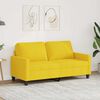 vidaXL Canap&eacute; &agrave; 2 places Jaune clair 140 cm Tissu