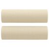 vidaXL Ensemble de canap&eacute;s 2 pcs avec coussins cr&egrave;me tissu