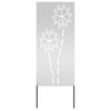 vidaXL &Eacute;cran de confidentialit&eacute; de jardin Fretwork Argent&eacute; 50 x 140 cm