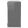 vidaXL &Eacute;tag&egrave;res cube murales 6 pcs gris brillant 30x15x30 cm