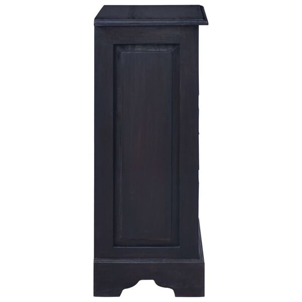 vidaXL Commode Caf&eacute; noir clair Bois d'acajou massif