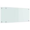 vidaXL Cr&eacute;dence de cuisine 2 pcs Blanc 80 x 40 cm verre tremp&eacute;