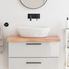 vidaXL Comptoir de salle de bain marron 80x60x(2-6) cm bois traité