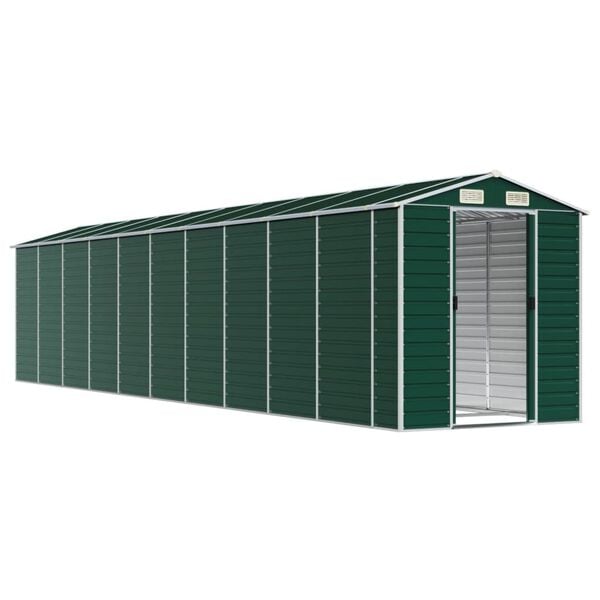 vidaXL Abri de jardin vert 191x895x198 cm acier galvanis&eacute;