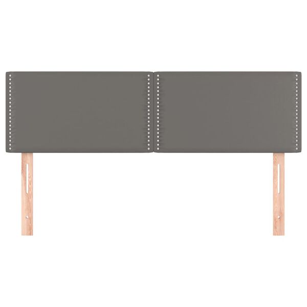 vidaXL T&ecirc;tes de lit Gris 144x5x78/88 cm Similicuir