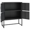 vidaXL Buffet haut Noir 80x35x100 cm Acier