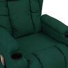 vidaXL Fauteuil de massage Vert fonc&eacute; Tissu
