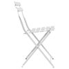 vidaXL Chaise de jardin pliante 2 pcs Blanc 42 x 46 x 82cm Acier