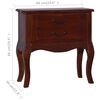 vidaXL Table de chevet Marron classique 60x30x60 cm Bois d'acajou