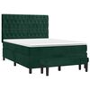 vidaXL Sommier &agrave; lattes de lit et matelas Vert fonc&eacute; 140x190cm Velours