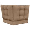 vidaXL Coussin de canap&eacute; d'ext&eacute;rieur 3 pcs Taupe Polyester