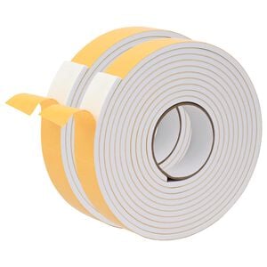 vidaXL Ruban adh&eacute;sif en mousse 2 pcs Blanc 40 mm x 5 m Mousse CR