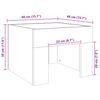 vidaXL Table de chevet avec LED infini blanc 40x40x30 cm