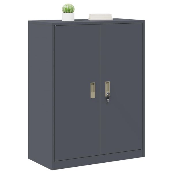 vidaXL Armoire de rangement Anthracite 80 x 40 x 105 cm Acier