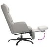 vidaXL Chaise de relaxation et repose-pied Gris clair Tissu microfibre