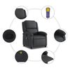vidaXL Fauteuil de massage inclinable noir cuir v&eacute;ritable