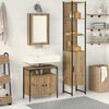 vidaXL Ensemble de mobilier de salle de bain 3 pcs Ch&ecirc;ne artisanal