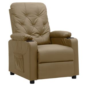 vidaXL Fauteuil inclinable Cappuccino Similicuir
