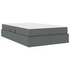 vidaXL Lit avec rangement et matelas Gris foncé 120 x 190 cm Polyester
