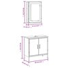 vidaXL Ensemble de meubles de salle de bain 2 pcs Sonoma gris