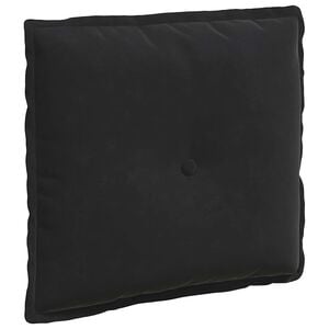 vidaXL Coussin de Dos Noir 50 x 45 cm Tissu en velours c&ocirc;tel&eacute;