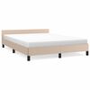 vidaXL Cadre de lit avec tête de lit sans matelas cappuccino 140x190cm