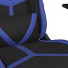 vidaXL Chaise de jeu Noir et bleu Similicuir