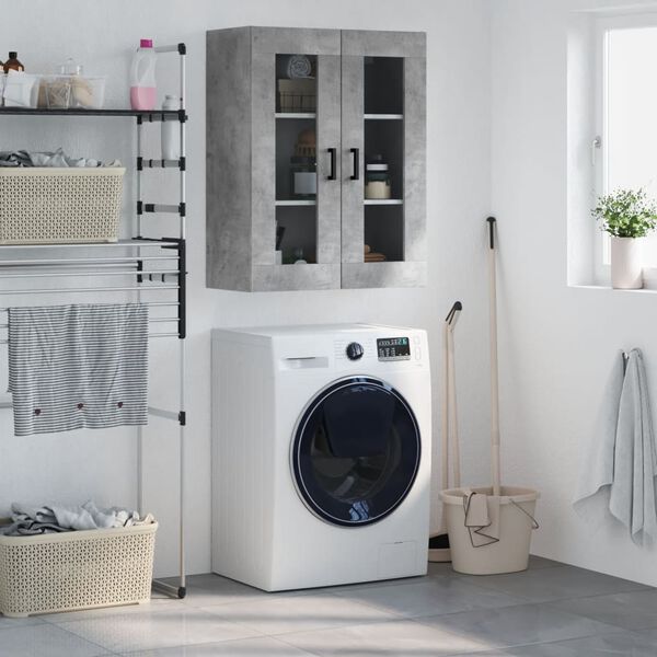 vidaXL Armoire murale gris b&eacute;ton 69,5x34x90 cm