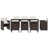 vidaXL Ensemble de salle &agrave; manger pour jardin 9 pcs Marron polyrotin
