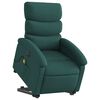vidaXL Fauteuil inclinable de massage &eacute;lectrique Vert fonc&eacute; Tissu