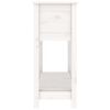 vidaXL Jardini&egrave;re et &eacute;tag&egrave;re Blanc 111,5x34,5x81 cm Bois massif de pin