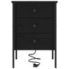 vidaXL Cabinet de chevet Ch&ecirc;ne noir 42 x 41 x 61 cm Bois d'ing&eacute;nierie